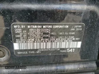 2019 Mitsubishi Outlander SE with VIN JA4AD3A37KZ037736, listed as a Copart auction lot 61163005 with Not provided miles and Clean title. Bid and sale history available at DreamBid. Image 12.