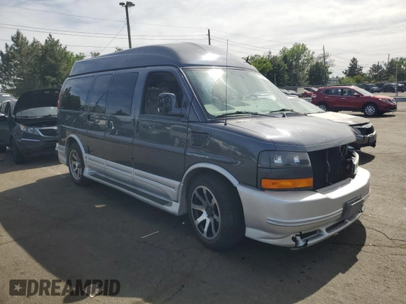 2014 GMC Savana Cargo Van Upfitter with VIN 1GDS8DC48E1157389, listed as a Copart auction lot 57834834 with 0 mi miles and Salvage Title. Bid and sale history available at carsss.com. Image 4.