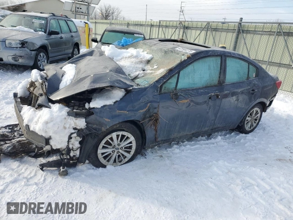 2017 Subaru Impreza Premium with VIN 4S3GKAD69H3606419, listed as a Copart auction lot 42948275 with Not provided miles and Salvage title. Bid and sale history available at DreamBid. Image 1.