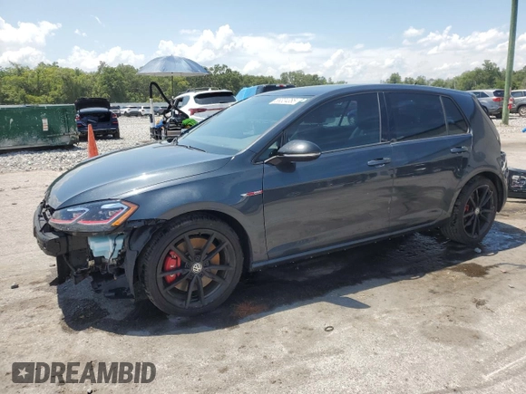 2021 Volkswagen GTI S z VIN 3VW5T7AUXMM008260, wystawiony jako Copart lot #58324085 z przebiegiem 84 296 mil mil oraz Szkoda całkowita • Salvage title. Historia ofert i sprzedaży dostępna na DreamBid. Obrazek 1.