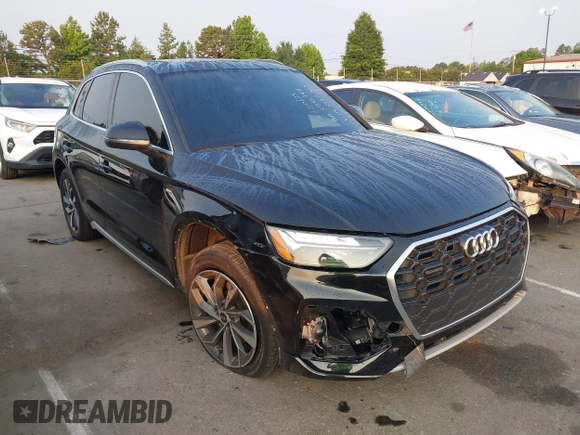 2023 Audi Q5 S line Premium with VIN WA1GAAFY0P2037363, listed as a IAAI auction lot 42372352 with 45,309 mi miles and . Bid and sale history available at DreamBid. Image 1.