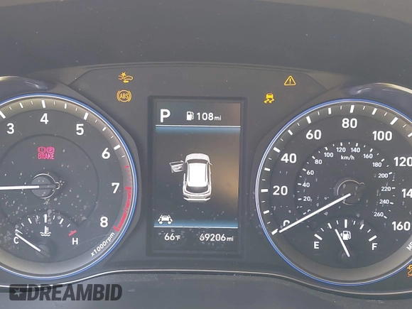 2019 Hyundai Kona Ultimate with VIN KM8K53A53KU373496, listed as a IAAI auction lot 42009405 with 69,206 mi miles and . Bid and sale history available at carsss.com. Image 7.