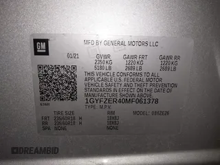 2021 Cadillac XT4 FWD Sport with VIN 1GYFZER40MF061378, listed as a IAAI auction lot 41744219 with 33,750 mi miles and . Bid and sale history available at DreamBid. Image 9.