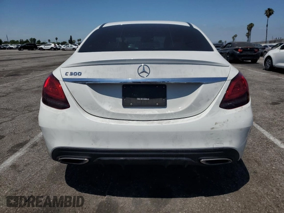 2021 Mercedes-Benz C 300 with VIN W1KWF8DB8MR618693, listed as a Copart auction lot 59123095 with 29,877 mi miles and Salvage title. Bid and sale history available at DreamBid. Image 6.
