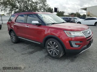 2016 Ford Explorer Platinum with VIN 1FM5K8HT5GGD22093, listed as a Copart auction lot 85421524 with 0 mi miles and Salvage Title. Bid and sale history available at carsss.com. Image 4.