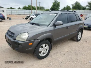 2007 Hyundai Tucson SE with VIN KM8JN12D07U520418, listed as a Copart auction lot 41568235 with 64,256 mi miles and Salvage Title. Bid and sale history available at carsss.com. Image 1.