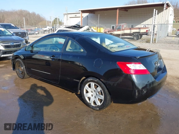 2006 Honda Civic Cpe LX with VIN 2HGFG12666H533716, listed as a IAAI auction lot 41786136 with 215,751 mi miles. Bid and sale history available at carsss.com. Image 3.