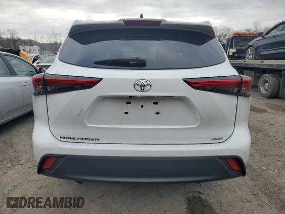2022 Toyota Highlander L with VIN 5TDCZRBHXNS210846, listed as a Copart auction lot 87204684 with 19,239 mi miles and Salvage title. Bid and sale history available at DreamBid. Image 6.
