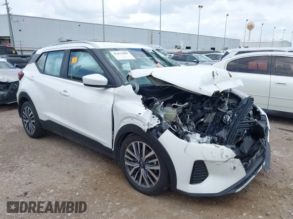 2023 Nissan Kicks SV with VIN 3N1CP5CV3PL569549, listed as a IAAI auction lot 42472905 with Not provided miles and . Bid and sale history available at DreamBid. Image 1.