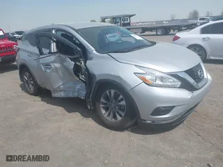 2016 Nissan Murano S with VIN 5N1AZ2MGXGN150011, listed as a IAAI auction lot 41887571 with 56,125 mi miles. Bid and sale history available at carsss.com. Image 1.