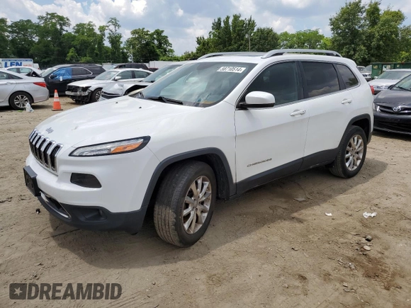 2016 Jeep Cherokee Limited with VIN 1C4PJMDB3GW337879, listed as a Copart auction lot 58710514 with 87,386 mi miles and Non Repairable. Bid and sale history available at carsss.com. Image 1.