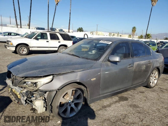 2008 BMW 5 Series 535i with VIN WBANW13598CZ77596, listed as a Copart auction lot 53101605 with 272,078 mi miles and Salvage Title. Bid and sale history available at carsss.com. Image 1.
