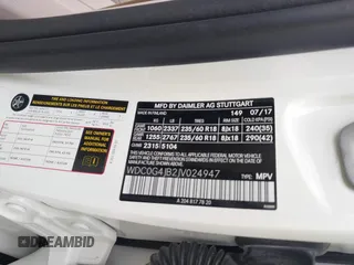2018 Mercedes-Benz GLC with VIN WDC0G4JB2JV024947, listed as a IAAI auction lot 41925887 with 1 mi miles. Bid and sale history available at carsss.com. Image 9.