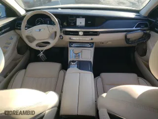 2020 Genesis G90 3.3T Premium with VIN KMTF34PA3LU083249, listed as a Copart auction lot 77643584 with 15,230 mi miles and Salvage Title. Bid and sale history available at carsss.com. Image 8.