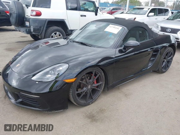 2018 Porsche 718 Boxster with VIN WP0CA2A84JS210262, listed as a IAAI auction lot 41799244 with 62,492 mi miles and . Bid and sale history available at DreamBid. Image 17.