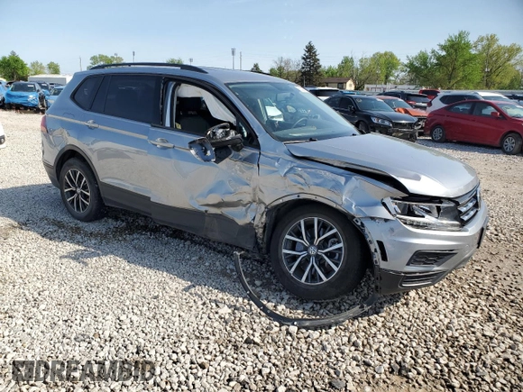 2021 Volkswagen Tiguan S with VIN 3VV1B7AX7MM133023, listed as a Copart auction lot 55229545 with 57,228 mi miles and Salvage title. Bid and sale history available at DreamBid. Image 4.