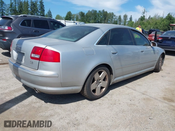 2004 Audi A8 with VIN WAUML44E74N000587, listed as a IAAI auction lot 42479262 with 100,722 mi miles and . Bid and sale history available at DreamBid. Image 4.