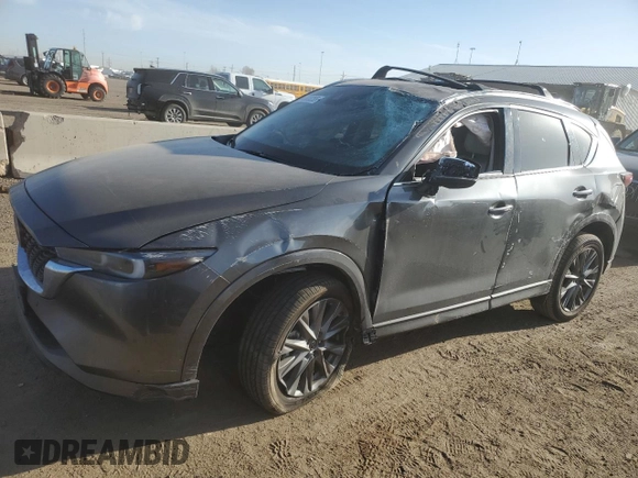2025 Mazda CX-5 2.5 S Premium Plus Package with VIN JM3KFBEM1S0585647, listed as a Copart auction lot 48638255 with 1,746 mi miles and Salvage Title. Bid and sale history available at carsss.com. Image 1.