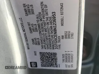 2022 GMC Canyon 2WD Elevation with VIN 1GTG5CEN8N1236953, listed as a Copart auction lot 48746705 with 39,111 mi miles and Non Repairable. Bid and sale history available at carsss.com. Image 13.