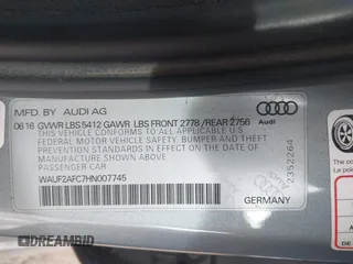 2017 Audi A6 Premium Plus z VIN WAUF2AFC7HN007745, wystawiony jako IAAI lot #41647523 z przebiegiem 119 837 mil mil oraz . Historia ofert i sprzedaży dostępna na DreamBid. Obrazek 9.