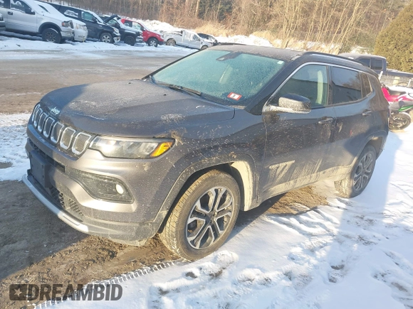 2022 Jeep Compass Limited z VIN 3C4NJDCB9NT105007, wystawiony jako IAAI lot #41334808 z przebiegiem 36 363 mil mil oraz . Historia ofert i sprzedaży dostępna na DreamBid. Obrazek 17.