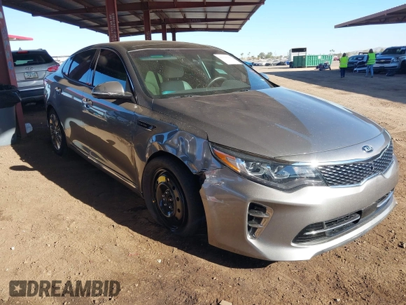 2017 Kia Optima SX Limited with VIN 5XXGV4L24HG166973, listed as a IAAI auction lot 41338168 with 52,396 mi miles and . Bid and sale history available at DreamBid. Image 1.