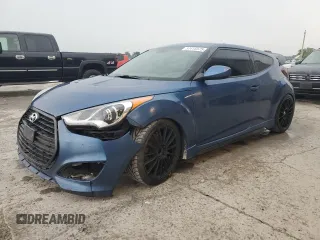 2016 Hyundai Veloster Turbo with VIN KMHTC6AE3GU250512, listed as a Copart auction lot 57415575 with 123,585 mi miles and Salvage title. Bid and sale history available at DreamBid. Image 1.