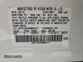 2017 Infiniti Q50 Red Sport 400 с VIN JN1FV7APXHM850015, выставлен на аукционе Copart как лот 56729395 с пробегом 134 199 миль миль и Чистый • Clean title. История ставок и продаж доступна на DreamBid. Изображение 12.