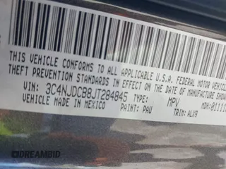 2018 Jeep Compass Limited with VIN 3C4NJDCB8JT284845, listed as a IAAI auction lot 42049290 with 59,210 mi miles and . Bid and sale history available at carsss.com. Image 9.