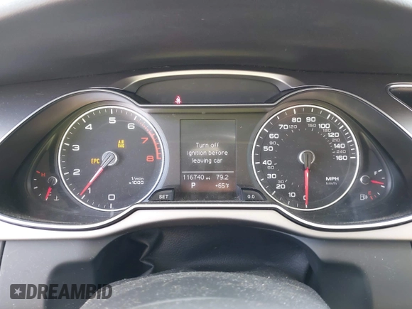 2014 Audi A4 Premium with VIN WAUBFAFL4EN023707, listed as a IAAI auction lot 42106681 with 116,740 mi miles. Bid and sale history available at carsss.com. Image 7.