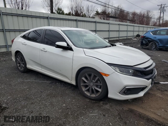 2021 Honda Civic Sedan EX with VIN 19XFC1F35ME200927, listed as a Copart auction lot 52483615 with 44,346 mi miles and Salvage Title. Bid and sale history available at carsss.com. Image 4.