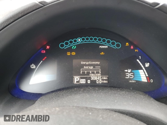 2016 Nissan LEAF SL with VIN 1N4BZ0CP8GC313416, listed as a Copart auction lot 43209205 with 30,845 mi miles and Salvage Title. Bid and sale history available at carsss.com. Image 9.