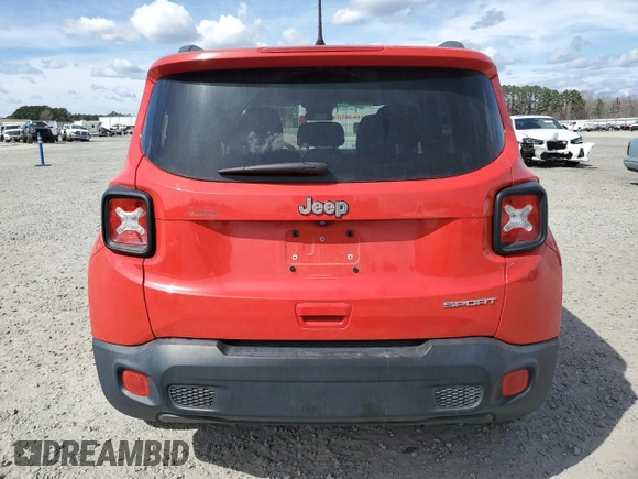 2018 Jeep Renegade Sport with VIN ZACCJAAB4JPG69884, listed as a Copart auction lot 47015425 with 127,862 mi miles and Salvage Title. Bid and sale history available at DreamBid. Image 6.