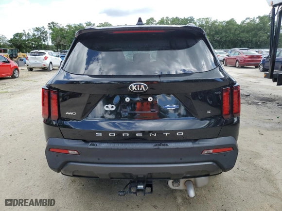 2021 Kia Sorento S with VIN 5XYRLDLC8MG045523, listed as a Copart auction lot 52630425 with 39,782 mi miles and Salvage Title. Bid and sale history available at carsss.com. Image 6.