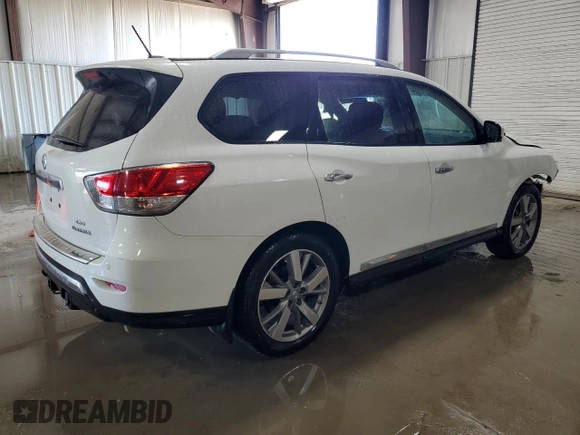 2014 Nissan Pathfinder Platinum with VIN 5N1AR2MM6EC650441, listed as a Copart auction lot 48720005 with 58,709 mi miles and Salvage Title. Bid and sale history available at carsss.com. Image 3.