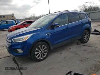 2017 Ford Escape Titanium with VIN 1FMCU0J96HUD38047, listed as a Copart auction lot 49049085 with 173,254 mi miles and Salvage Title. Bid and sale history available at carsss.com. Image 1.