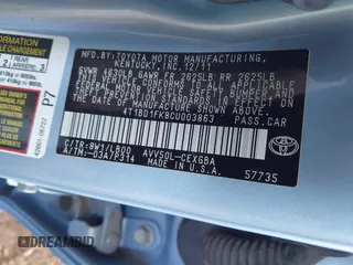 2012 Toyota Camry XLE z VIN 4T1BD1FK8CU003863, wystawiony jako IAAI lot #42336910 z przebiegiem 103 993 mil mil oraz . Historia ofert i sprzedaży dostępna na DreamBid. Obrazek 9.