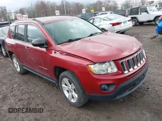 2012 Jeep Compass Latitude with VIN 1C4NJCEA0CD626490, listed as a IAAI auction lot 41916333 with 96,067 mi miles. Bid and sale history available at carsss.com. Image 1.