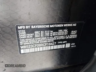 2024 BMW iX xDrive50 z VIN WB523CF08RCP18427, wystawiony jako IAAI lot #42001711 z przebiegiem 15 744 mil mil oraz . Historia ofert i sprzedaży dostępna na DreamBid. Obrazek 9.