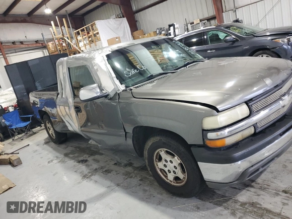 2001 Chevrolet Silverado 1500 LS with VIN 2GCEC19T911170282, listed as a Copart auction lot 55807415 with Not Provided miles and Salvage Title. Bid and sale history available at DreamBid. Image 4.