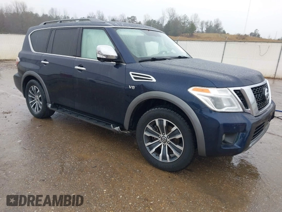 2020 Nissan Armada SL with VIN JN8AY2ND3L9110873, listed as a IAAI auction lot 41272945 with 109,968 mi miles. Bid and sale history available at carsss.com. Image 1.