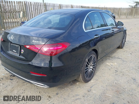 2025 Mercedes-Benz C 300 with VIN W1KAF4HB7SR253109, listed as a IAAI auction lot 41832800 with 703 mi miles and . Bid and sale history available at DreamBid. Image 4.