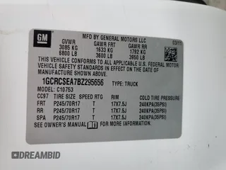 2011 Chevrolet Silverado 1500 LT with VIN 1GCRCSEA7BZ295656, listed as a Copart auction lot 87011264 with 230,481 mi miles and Salvage Title. Bid and sale history available at DreamBid. Image 12.