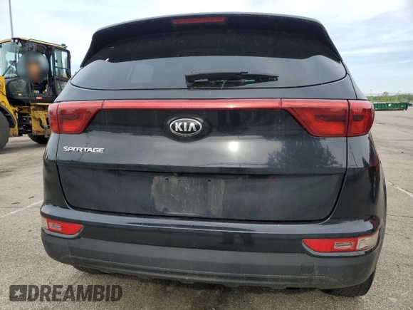 2017 Kia Sportage LX with VIN KNDPMCAC9H7195371, listed as a Copart auction lot 55779495 with 178,060 mi miles and Clean Title. Bid and sale history available at DreamBid. Image 6.
