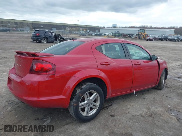 2014 Dodge Avenger SE with VIN 1C3CDZAG5EN227037, listed as a IAAI auction lot 41054612 with Not Provided miles. Bid and sale history available at carsss.com. Image 4.