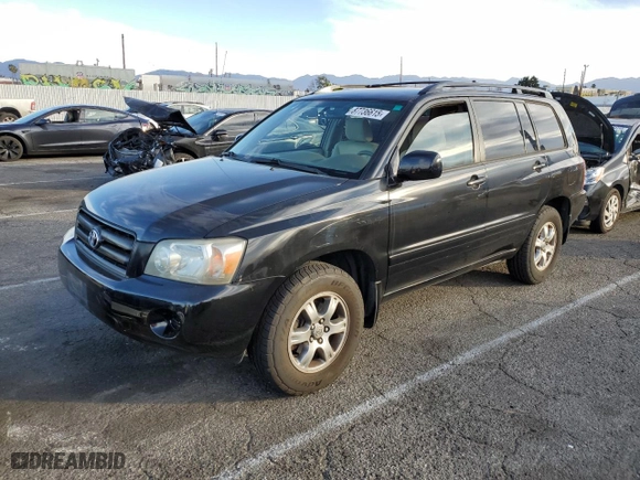 2005 Toyota Highlander with VIN JTEGP21A950057264, listed as a Copart auction lot 87736615 with 258,287 mi miles and Clean Title. Bid and sale history available at carsss.com. Image 1.