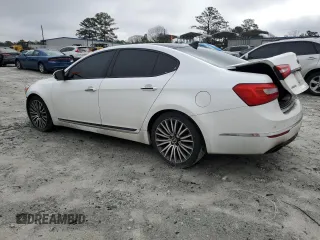 2014 Kia Cadenza Premium with VIN KNALN4D71E5127649, listed as a Copart auction lot 45116745 with 130,680 mi miles and Salvage Title. Bid and sale history available at DreamBid. Image 2.