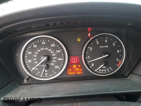 2008 BMW 5 Series 535i with VIN WBANW13598CZ78425, listed as a Copart auction lot 42094325 with 128,455 mi miles and Salvage Title. Bid and sale history available at carsss.com. Image 9.