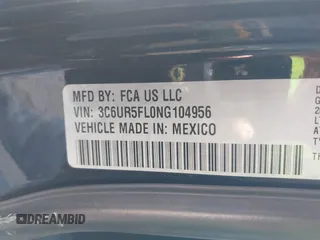 2022 Ram 2500 Laramie z VIN 3C6UR5FL0NG104956, wystawiony jako IAAI lot #41936160 z przebiegiem 57 188 mil mil oraz . Historia ofert i sprzedaży dostępna na DreamBid. Obrazek 9.