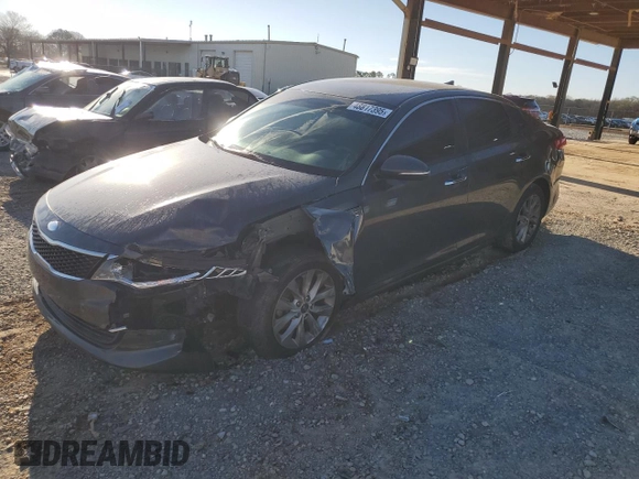 2017 Kia Optima LX with VIN 5XXGT4L36HG132080, listed as a Copart auction lot 48817395 with 143,360 mi miles and Salvage Title. Bid and sale history available at carsss.com. Image 1.
